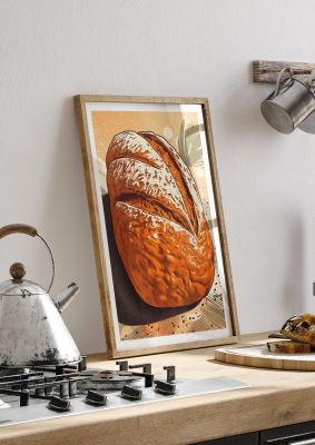 Textured British Bread in Risograph