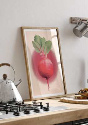 Earth-Toned Beetroot Minimal Illustration