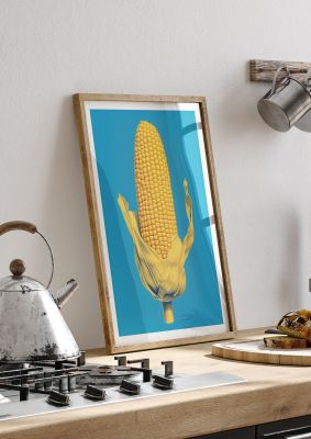 Rhythmic Pattern Corn Risograph