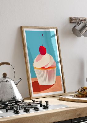 OKeeffe Inspired Cupcake with Cherry