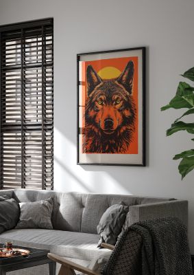 Wolfs Mystery on Orange Risograph