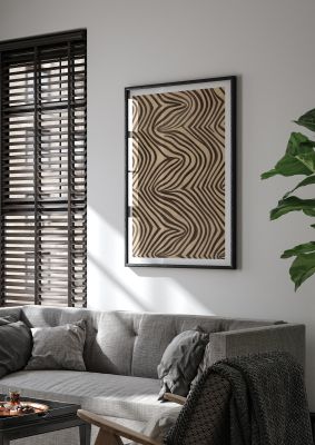 Tranquil Steps Boho Light Brown and Black Lines