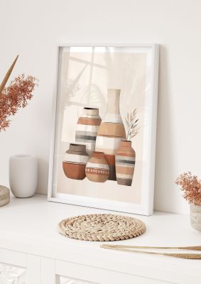 Rustic Pottery Serene Earth Tones