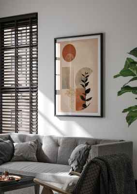 Cream and Earth Geometric Boho Print