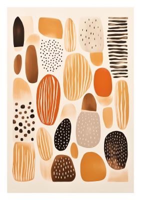Earthy Shapes Harmony Minimalist Boho Print
