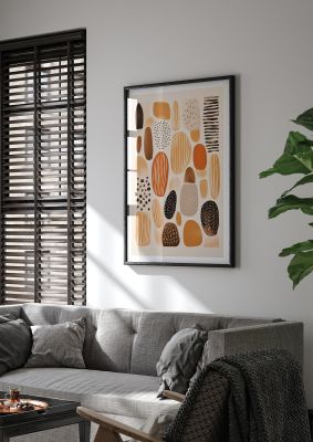 Earthy Shapes Harmony Minimalist Boho Print