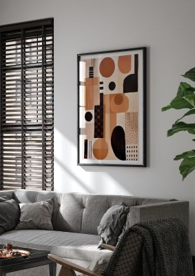 Cream Boho Abstraction Minimalist Art