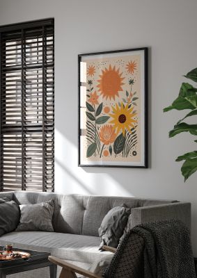 Celestial Boho Calm Sun and Moon Art