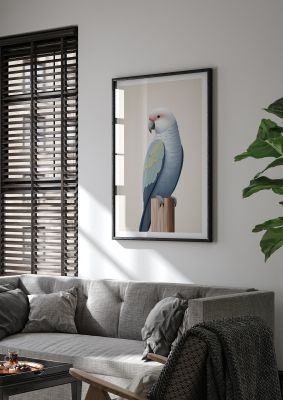 Clean Minimalist Parrot Art - Sleek Contemporary Design
