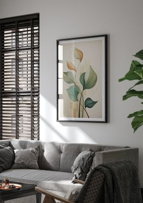 Elegant botanical illustration with soft pastel colours