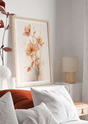 Soft watercolour floral art with pastel colours