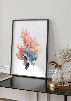 Abstract coral art with soft gradient colours