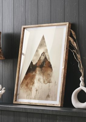 Abstract Mountain with Triangle Frame Art Print