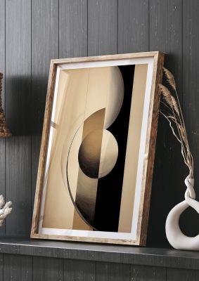 Geometric Shapes with Circular Elements Art Print