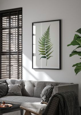 Green Fern Art Print with Minimalist Design