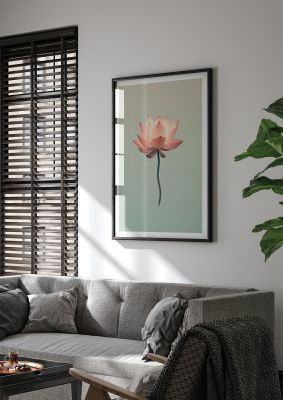 Serene lotus flower art with soft pastel hues and minimalistic design