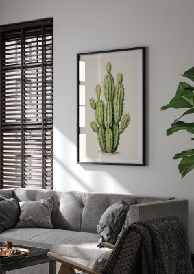 Green cactus illustration perfect for adding a touch of desert vibe to any room's decor