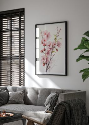 Beautiful cherry blossom illustration to bring a touch of spring into your home decor